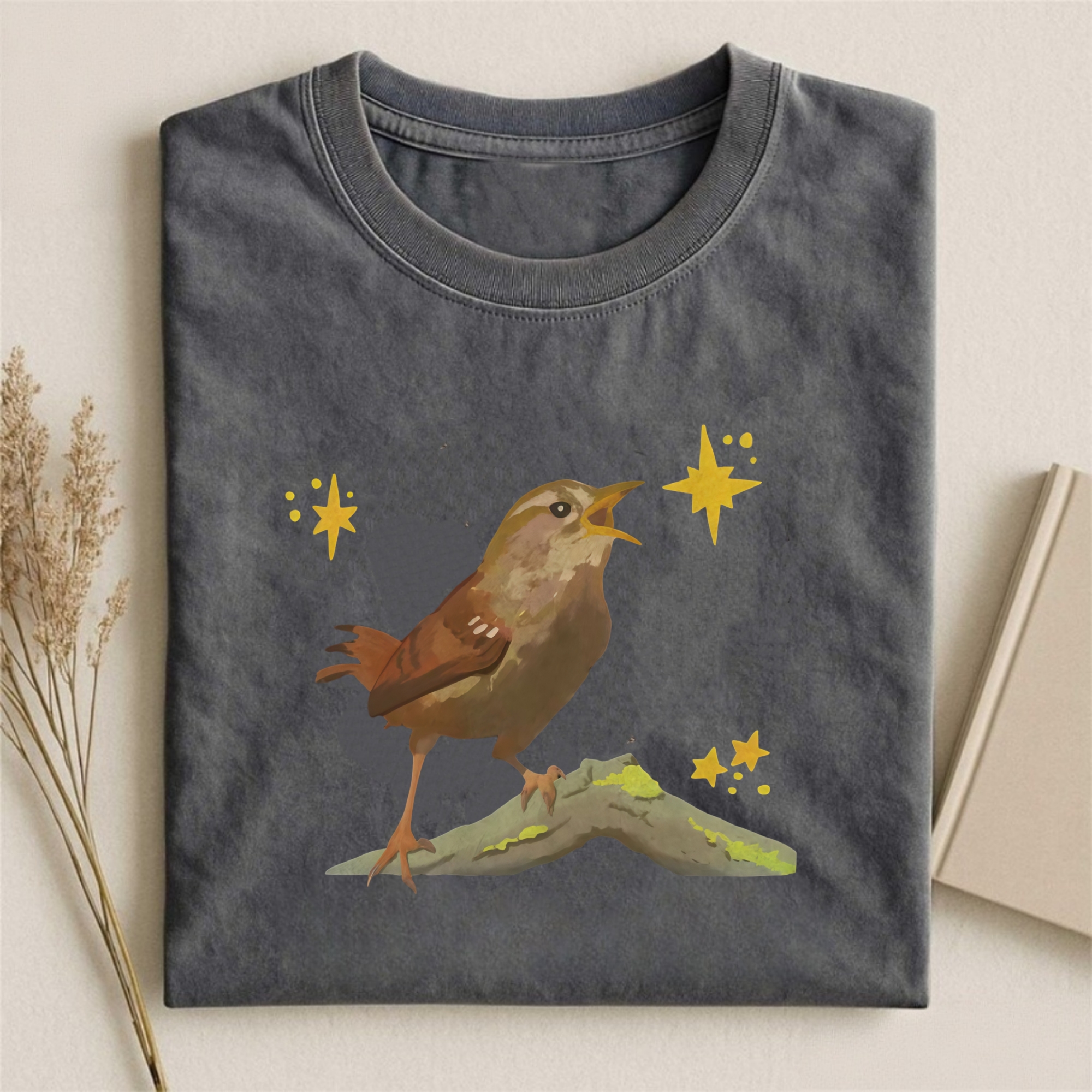 Singing Bird And Star T-shirt