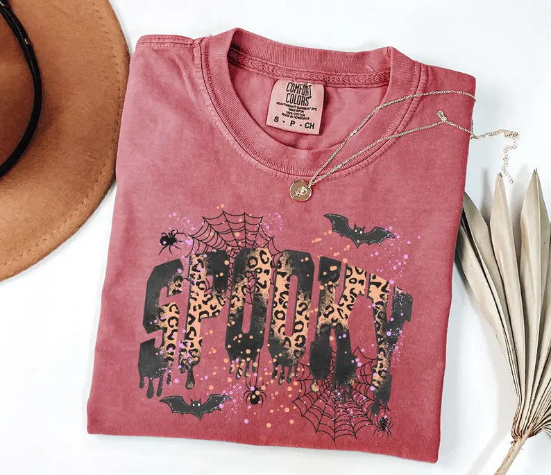 Comfort Colors Leopard Spooky Shirt