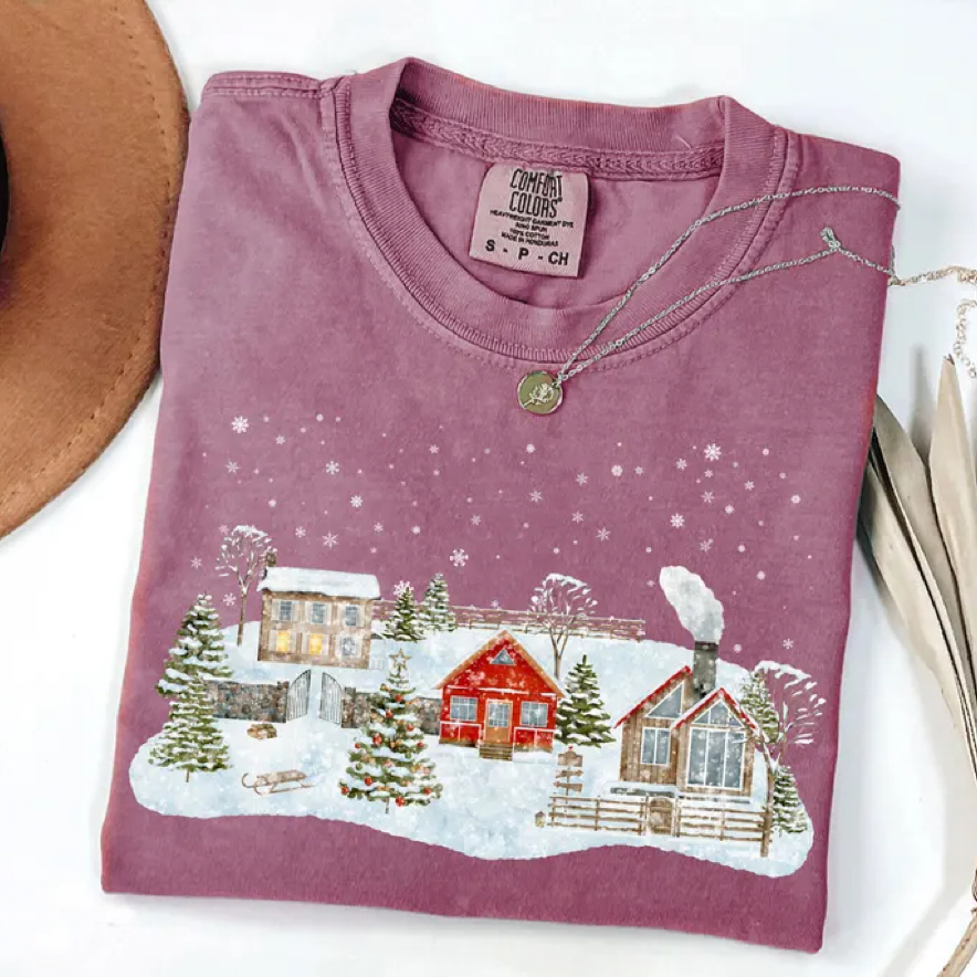 Christmas Village Holiday T-shirt