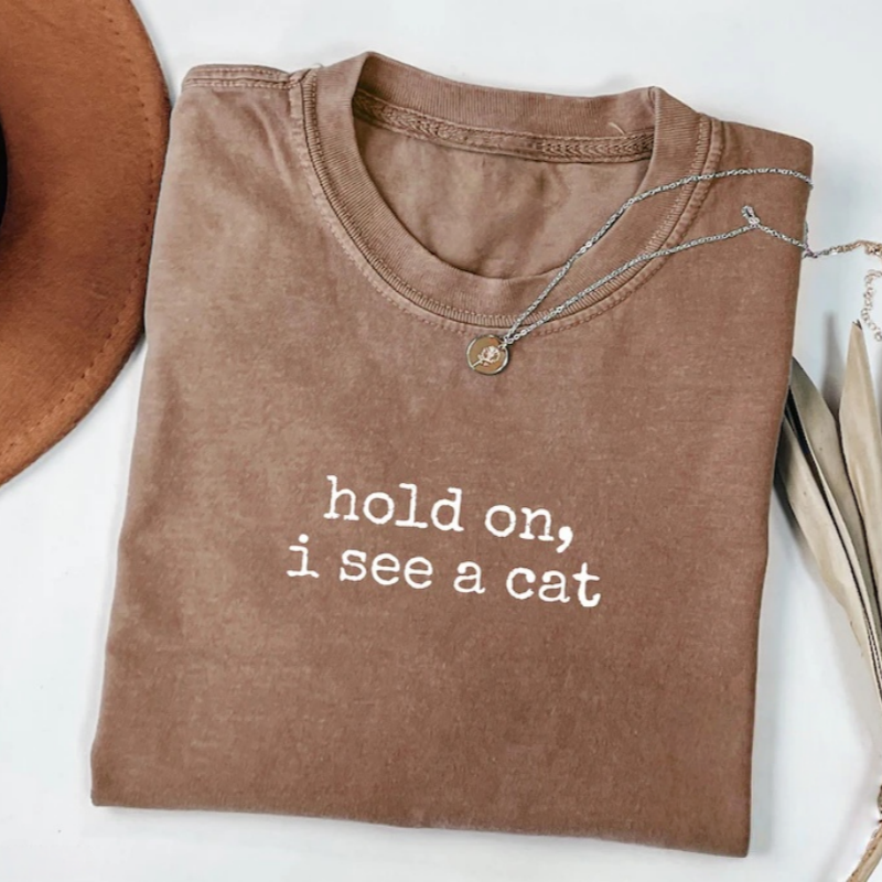 Hold On I See A Cat T-Shirt
