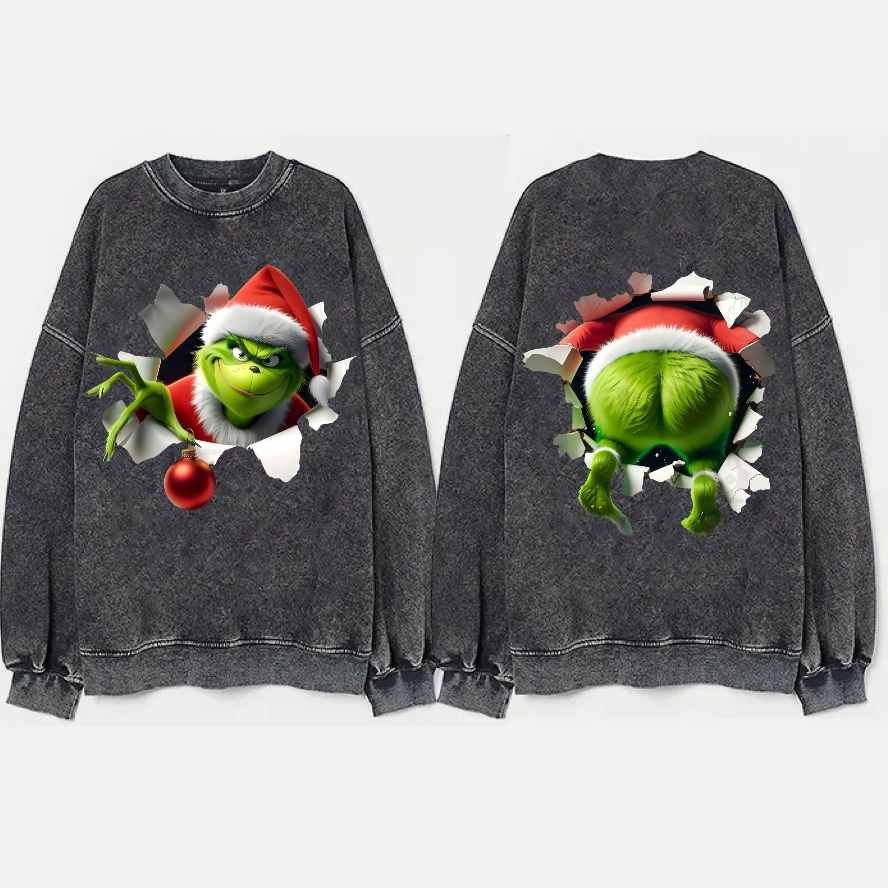 Funny Christmas Character Two Side Unisex Sweatshirt