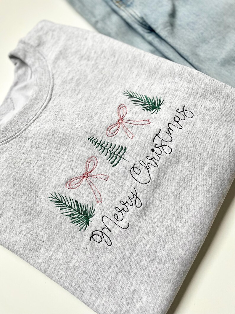 Embroidered Christmas Sweatshirt