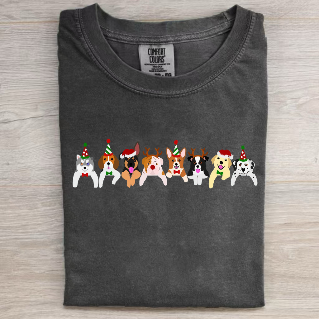 Comfort Color Puppy Love Christmas T-shirt