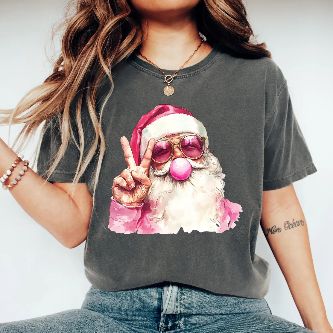 Santa Blowing Bubble Christmas T-shirt
