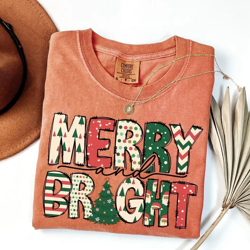 Merry and Bright Christmas Shirt