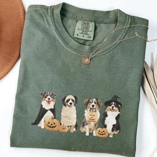 Unisex Halloween Australian Shepherd Shirt