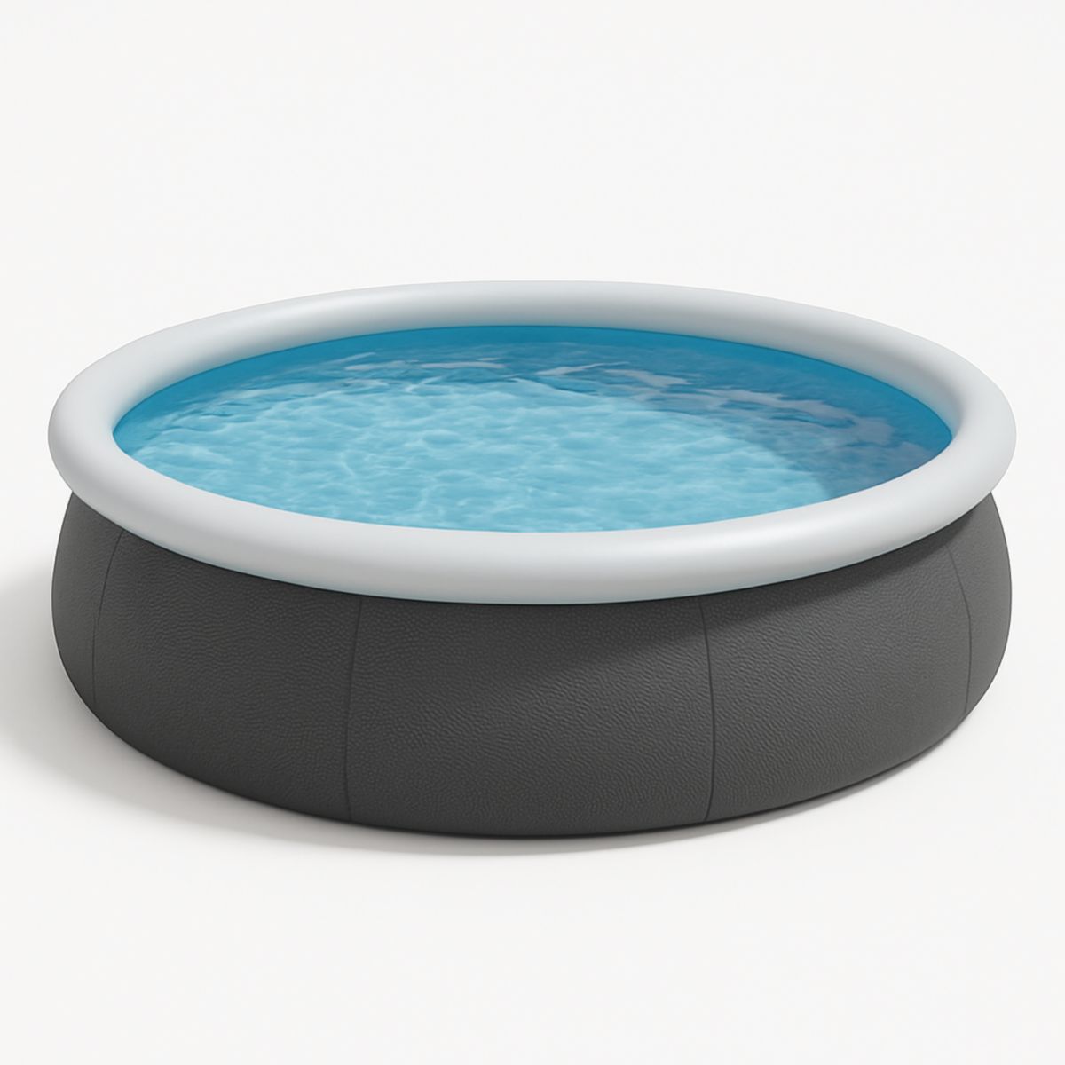 Piscine Gonflable Ronde 305 cm Gris PVC