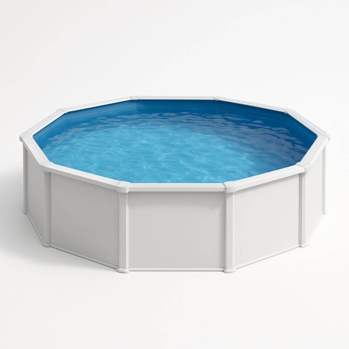 Piscine Hors-Sol Octogonale Acier Blanc 550 cm x 120 cm