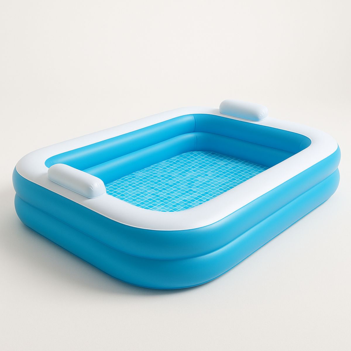 Piscine Gonflable Rectangulaire PVC Bleu/Blanc 262cm x 175cm x 56cm