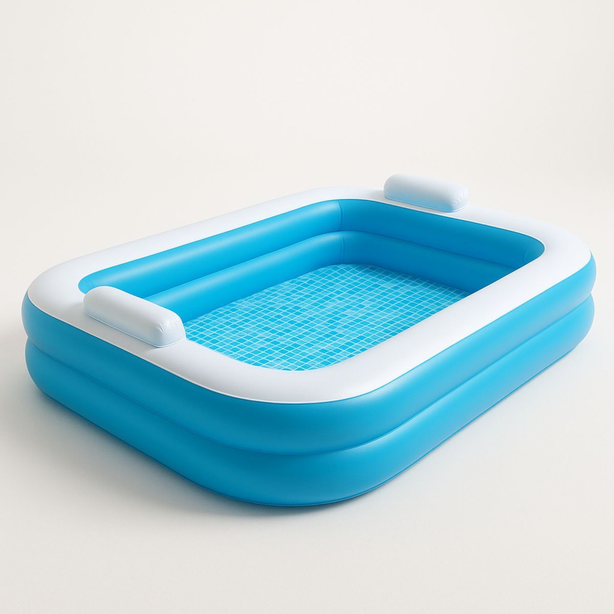 Piscine Gonflable Rectangulaire PVC Bleu/Blanc 262cm x 175cm x 56cm