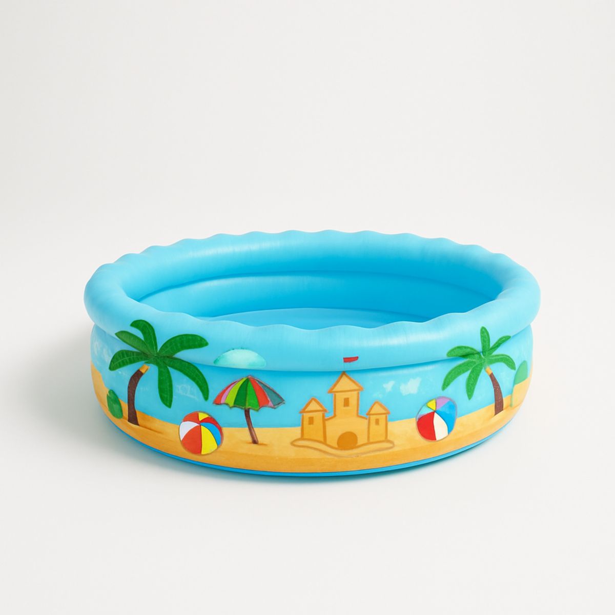 Piscine Gonflable Enfant PVC Rond 1.5m x 0.3m Motif Plage