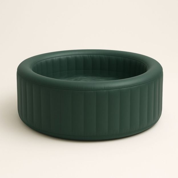 Piscine gonflable ronde en PVC vert diamètre 200 cm