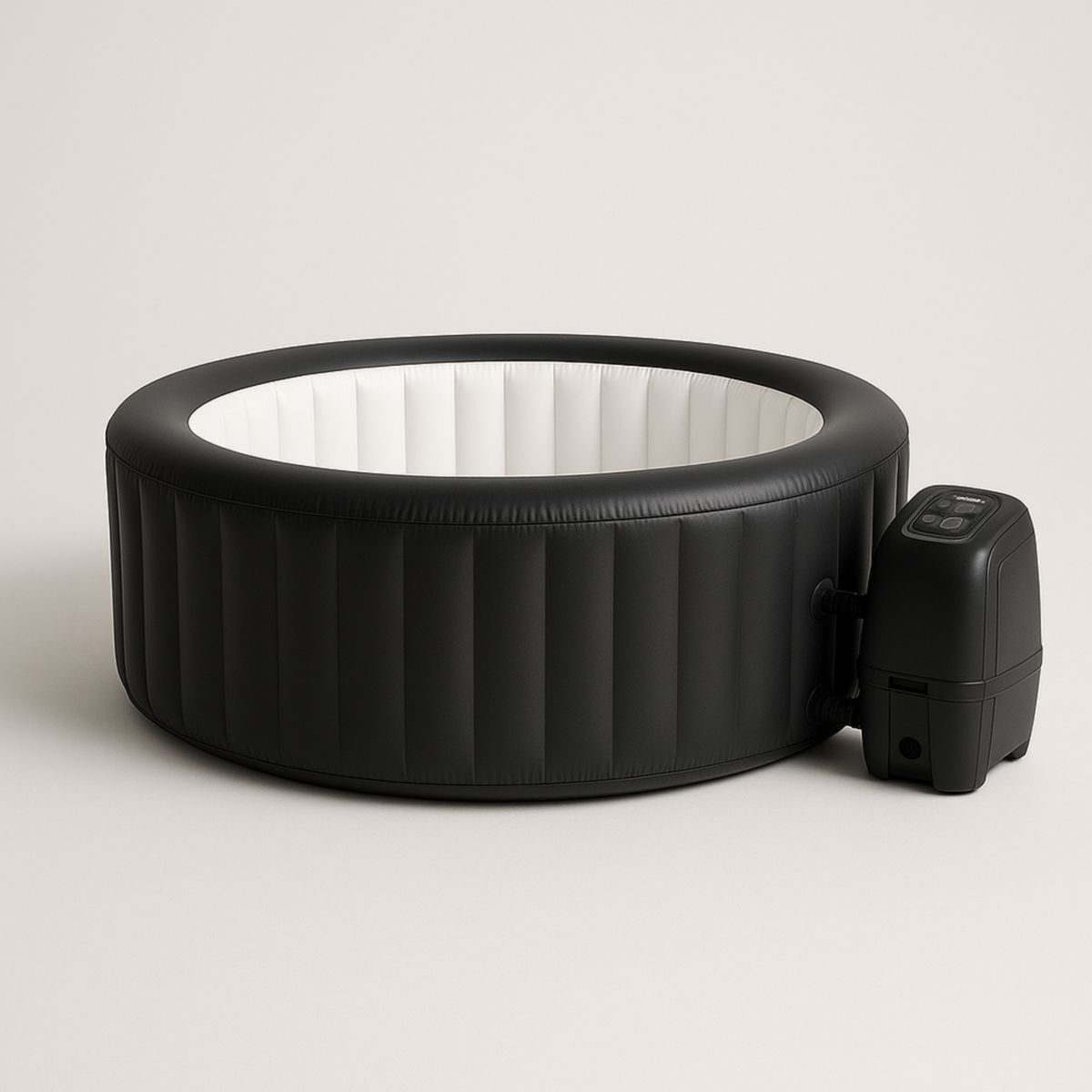 Spa Gonflable Rond 180 cm Noir PVC Chauffage Massage
