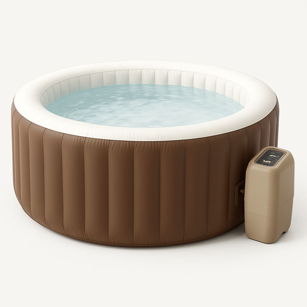 Jacuzzi Gonflable Rond 196cm Brun PVC