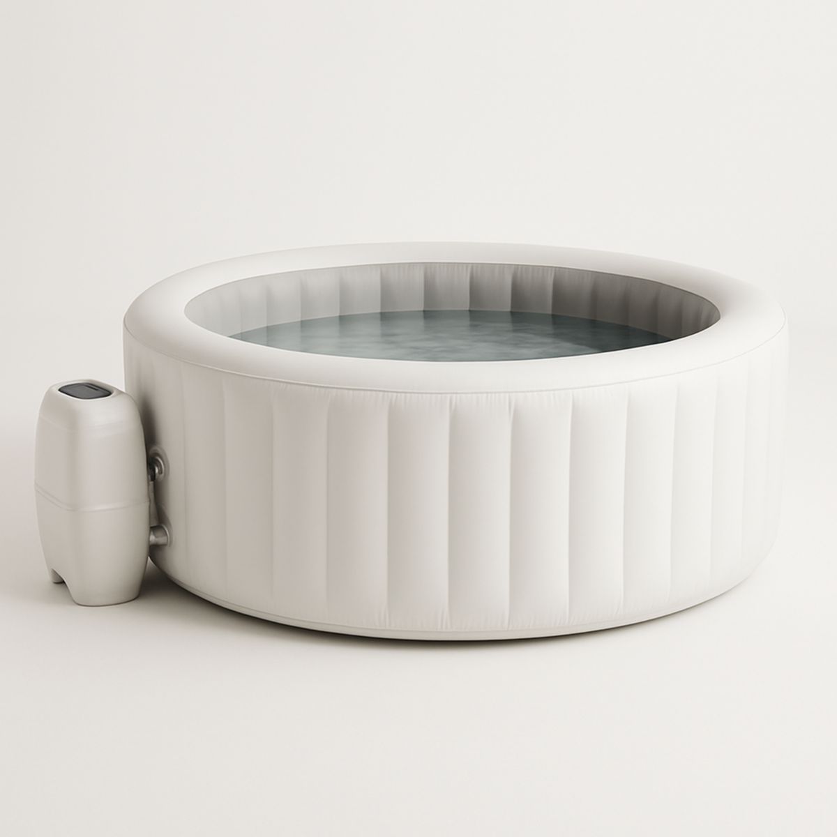 Jacuzzi gonflable rond PVC blanc diamètre 180 cm hauteur 65 cm