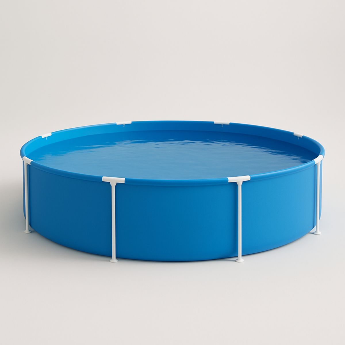 Piscine hors-sol ronde 305 cm PVC acier bleu