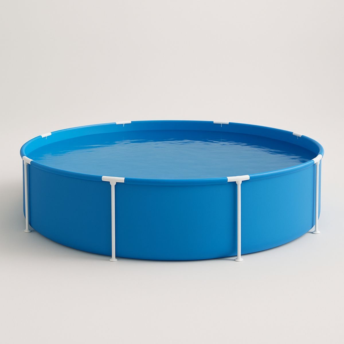Piscine hors-sol ronde 305 cm PVC acier bleu