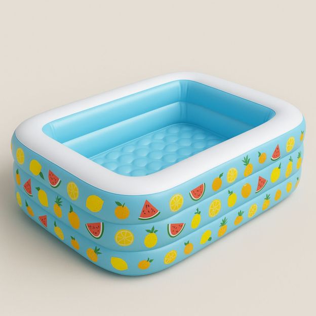 Piscine Gonflable Rectangulaire Enfant 150x110x50cm PVC Motifs Fruits