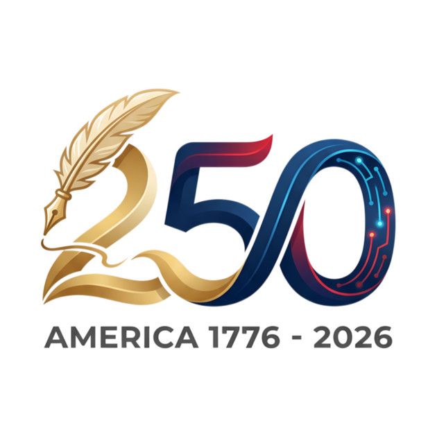 America 250th Anniversary 1776-2026 Semiquincentennial Gold Logo T-Shirt