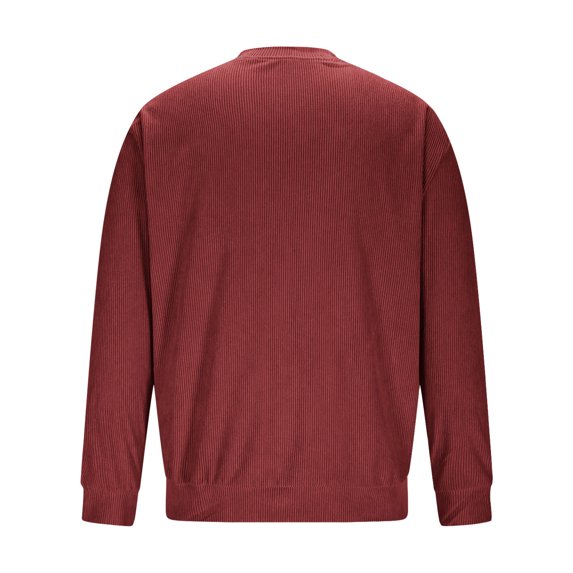 Men's Red Ribbed Zip Jacket