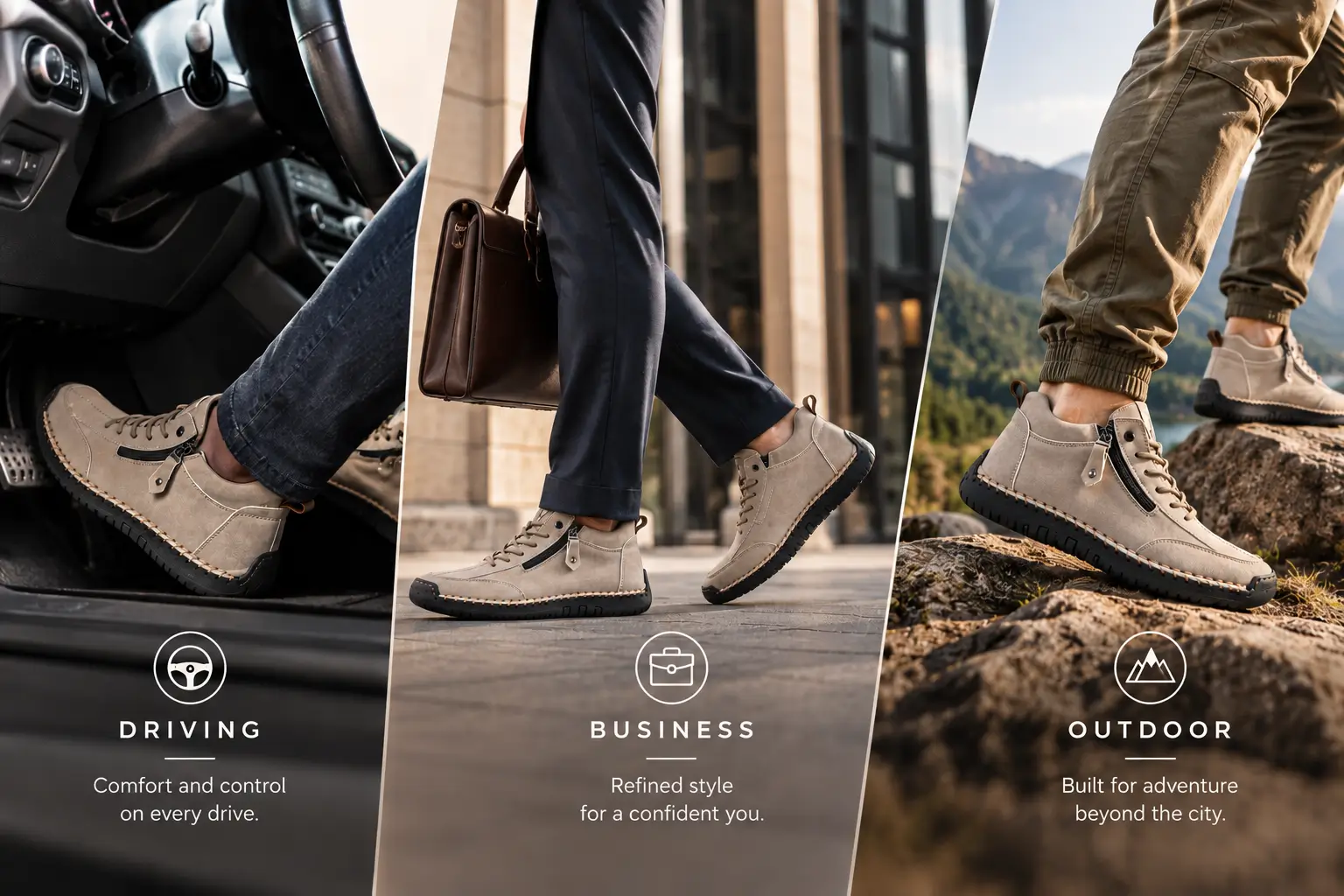 velsprung Stiefel beim Autofahren, im Beruf und drau&szlig;en