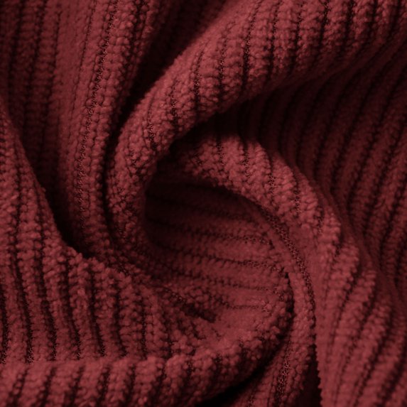 Men's Red Ribbed Zip Jacket