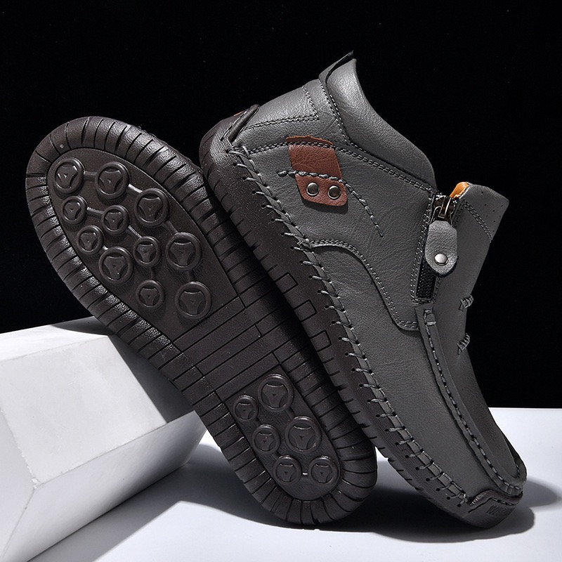 ⏰Promotion - 70% OFF🔥 Men's Handmade Genuine Leather No-glue Orthopedic Boots