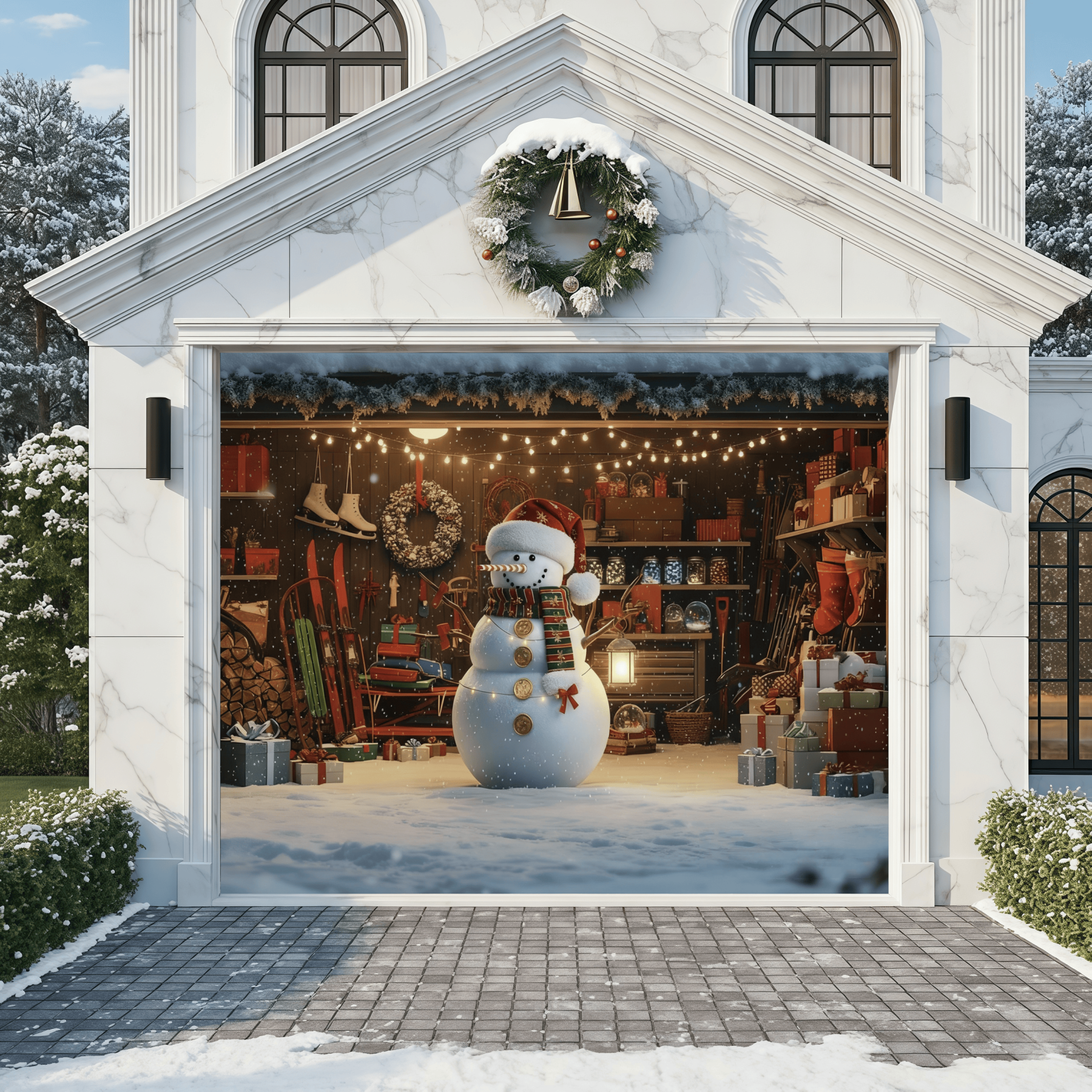 Snowman Baby | Christmas Garage Door Cover