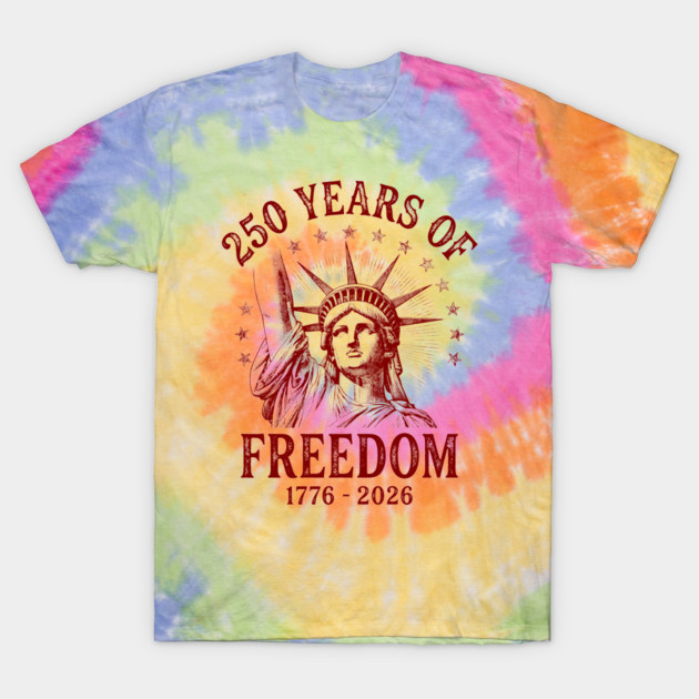 Maroon USA 250 Years - Vintage Freedom 1776 2026 T-Shirt  