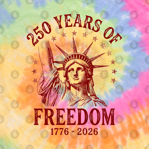 Maroon USA 250 Years - Vintage Freedom 1776 2026 T-Shirt  