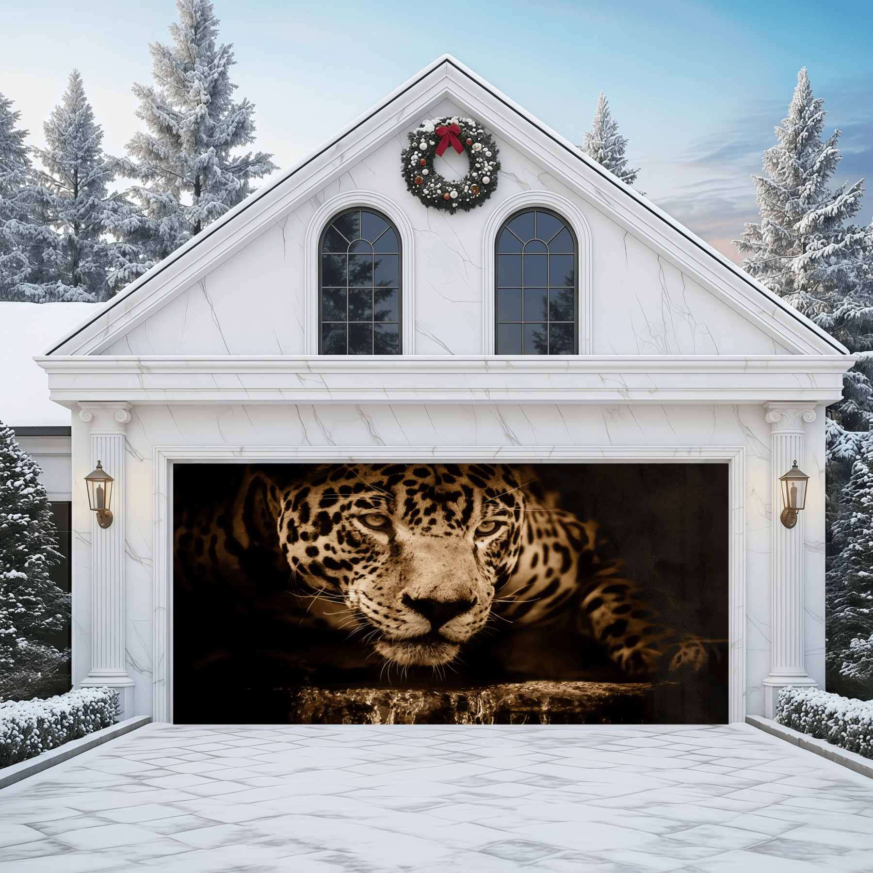 Shadowed Predator | Animal Garage Door Covers