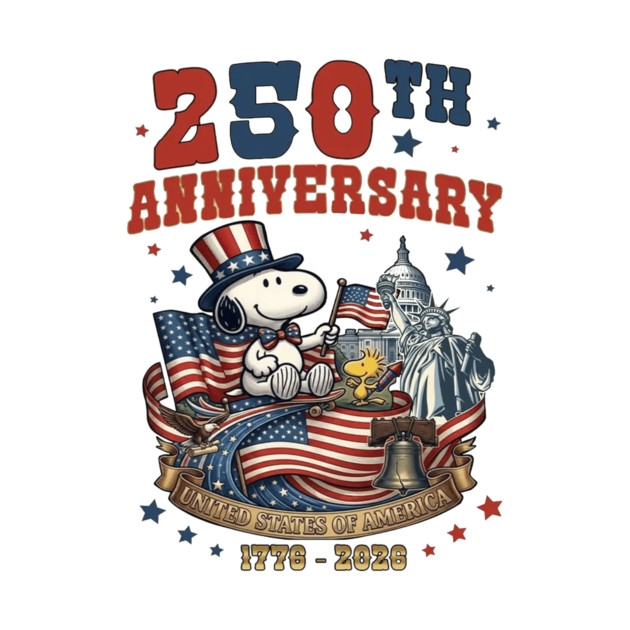 USA 250th Anniversary 1776 2026 Snoopy, America 250 Years Of Freedom T-ShirtRed Heather