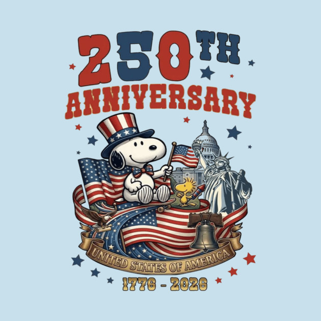 USA 250th Anniversary 1776 2026 Snoopy, America 250 Years Of Freedom T-ShirtRed Heather
