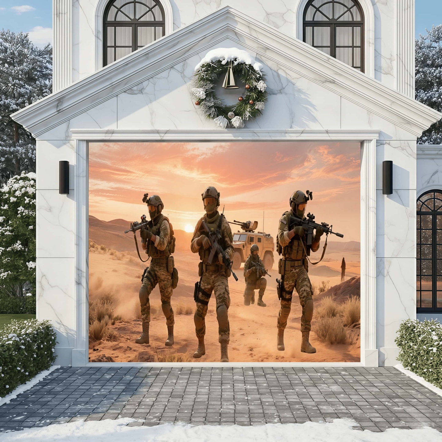 Eagles of the Desert | Military Garage Door Cover