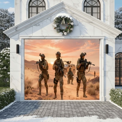 Eagles of the Desert | Military Garage Door Cover
