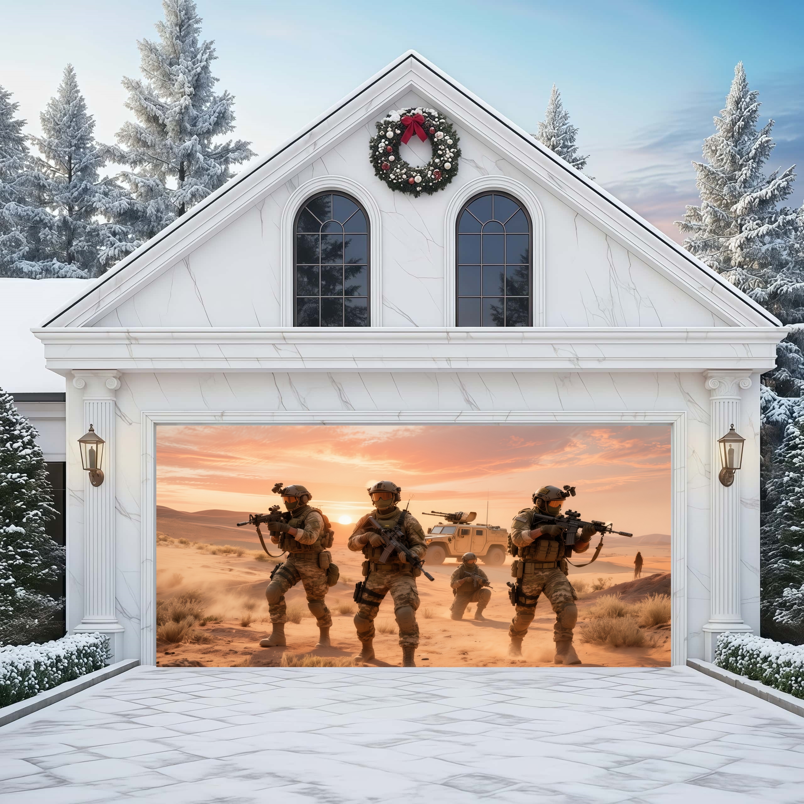 Eagles of the Desert | Military Garage Door Cover
