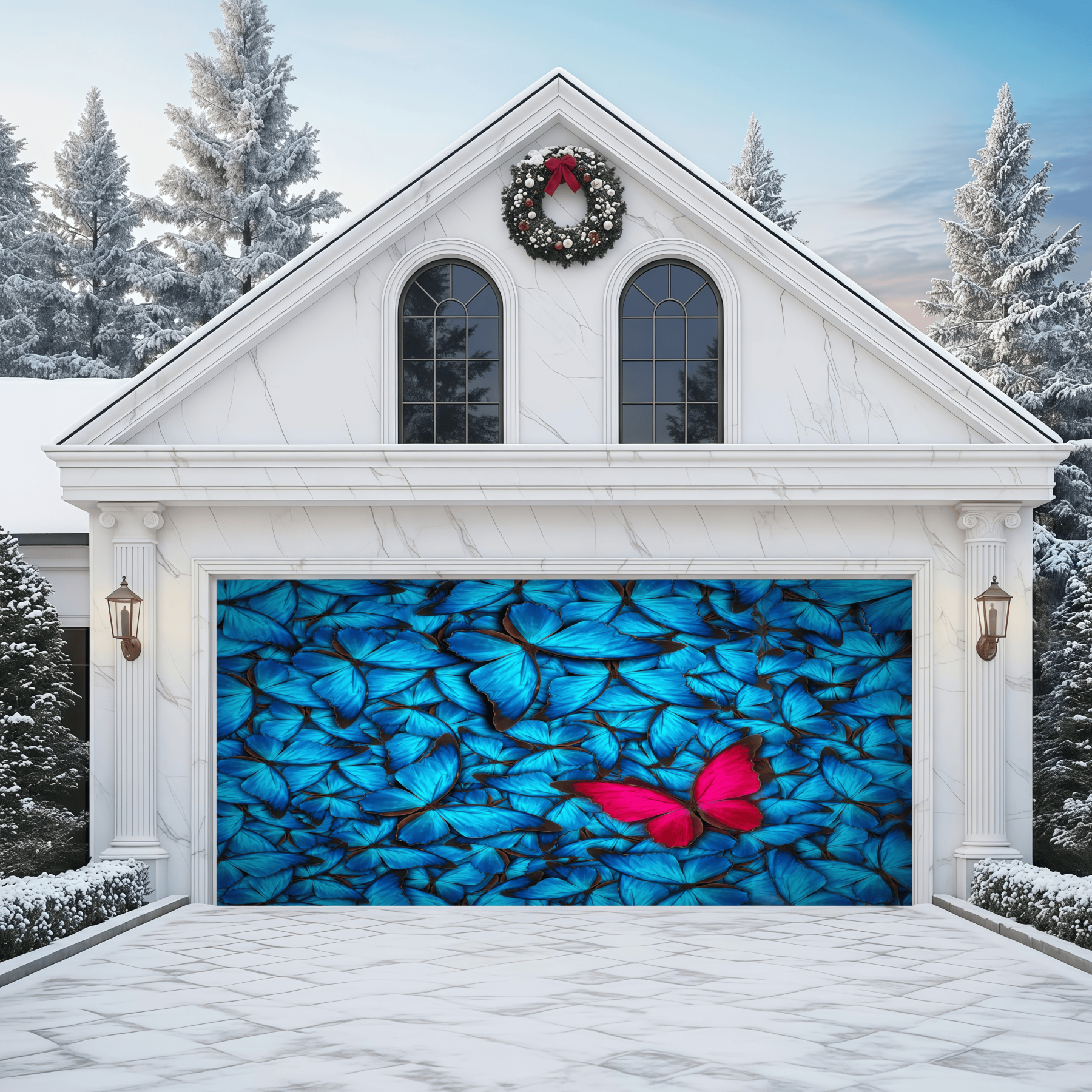 Distinctly Crimson | Animal Garage Door Covers