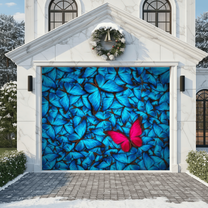 Distinctly Crimson | Animal Garage Door Covers