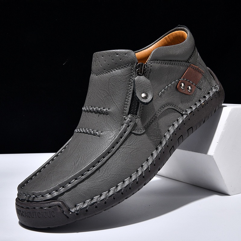 ⏰Promotion - 70% OFF🔥 Men's Handmade Genuine Leather No-glue Orthopedic Boots