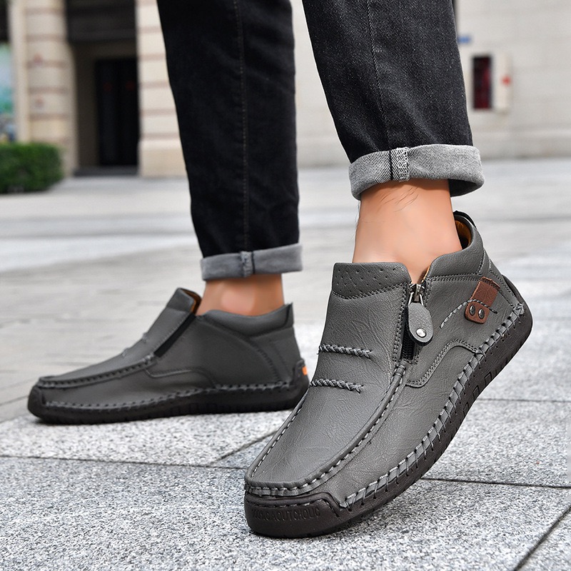⏰Promotion - 70% OFF🔥 Men's Handmade Genuine Leather No-glue Orthopedic Boots