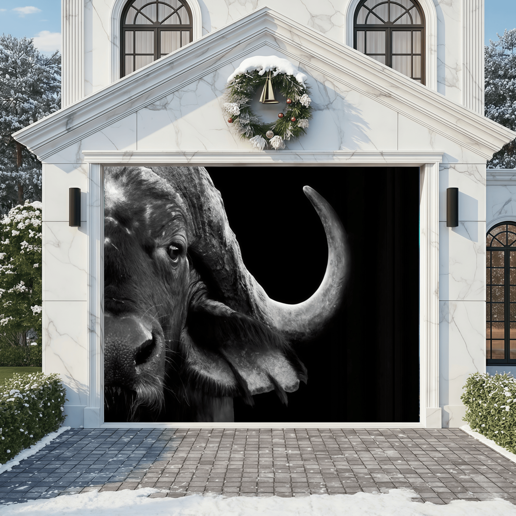 Unyielding Gaze | Animal Garage Door Covers