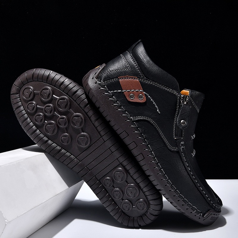 ⏰Promotion - 70% OFF🔥 Men's Handmade Genuine Leather No-glue Orthopedic Boots