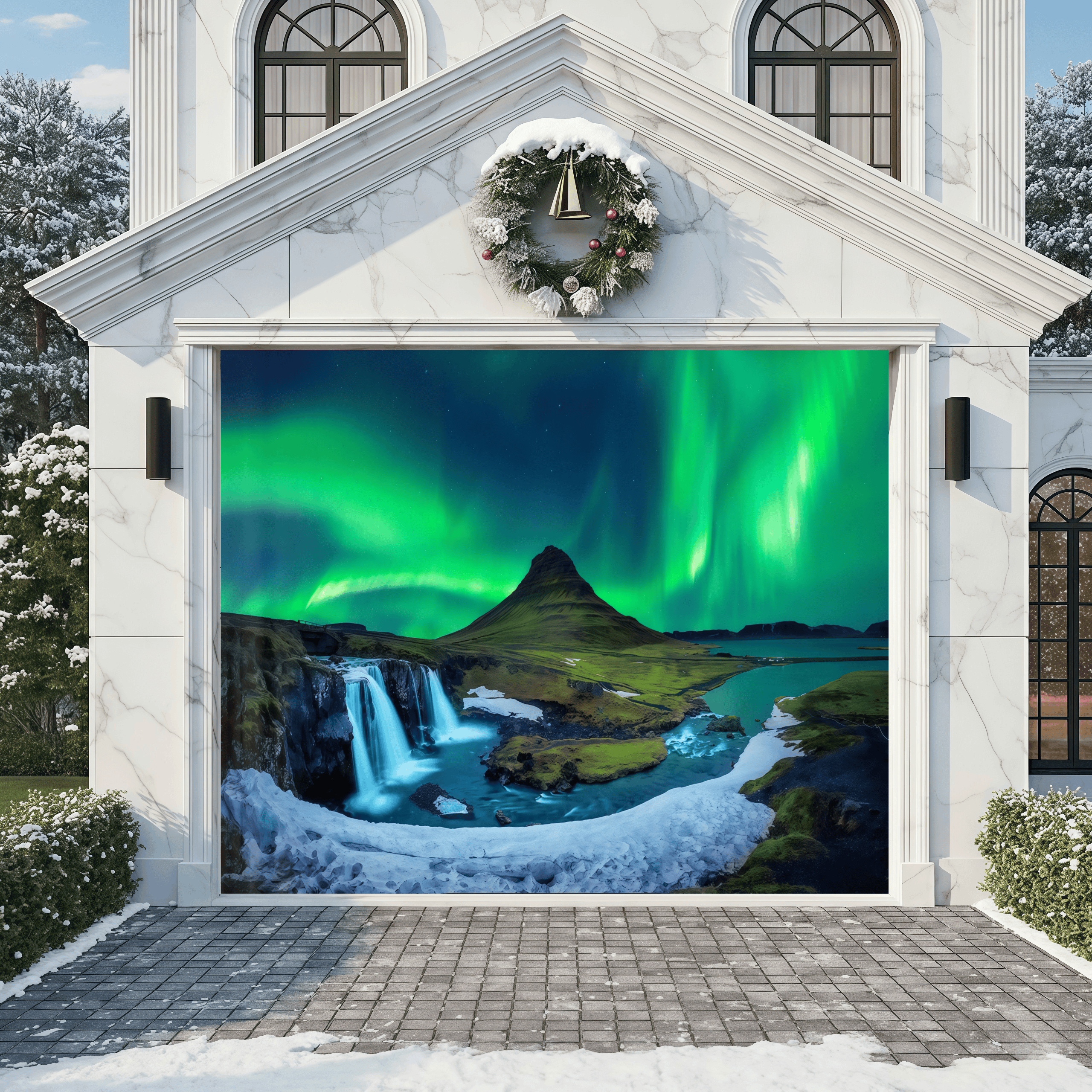 Aurora Borealis Northern Lights  | Landscape Garage Door Cover
