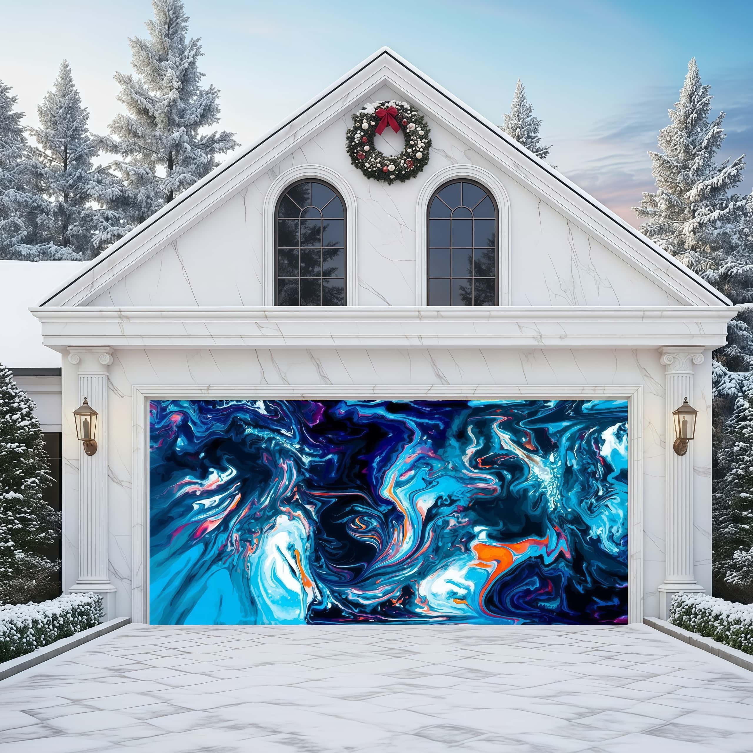Azure Reverie | Abstract Garage Door Covers
