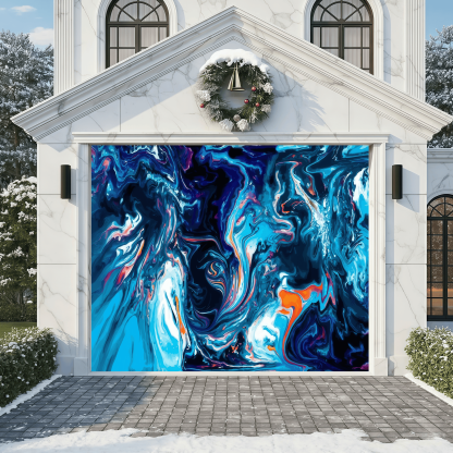 Azure Reverie | Abstract Garage Door Covers
