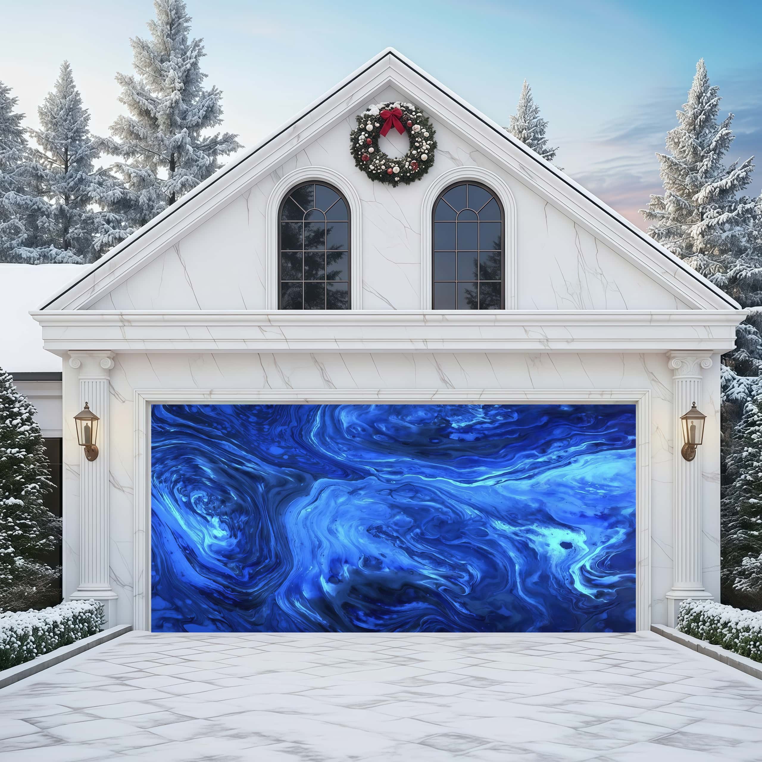 Cobalt Current | Abstract Garage Door Covers