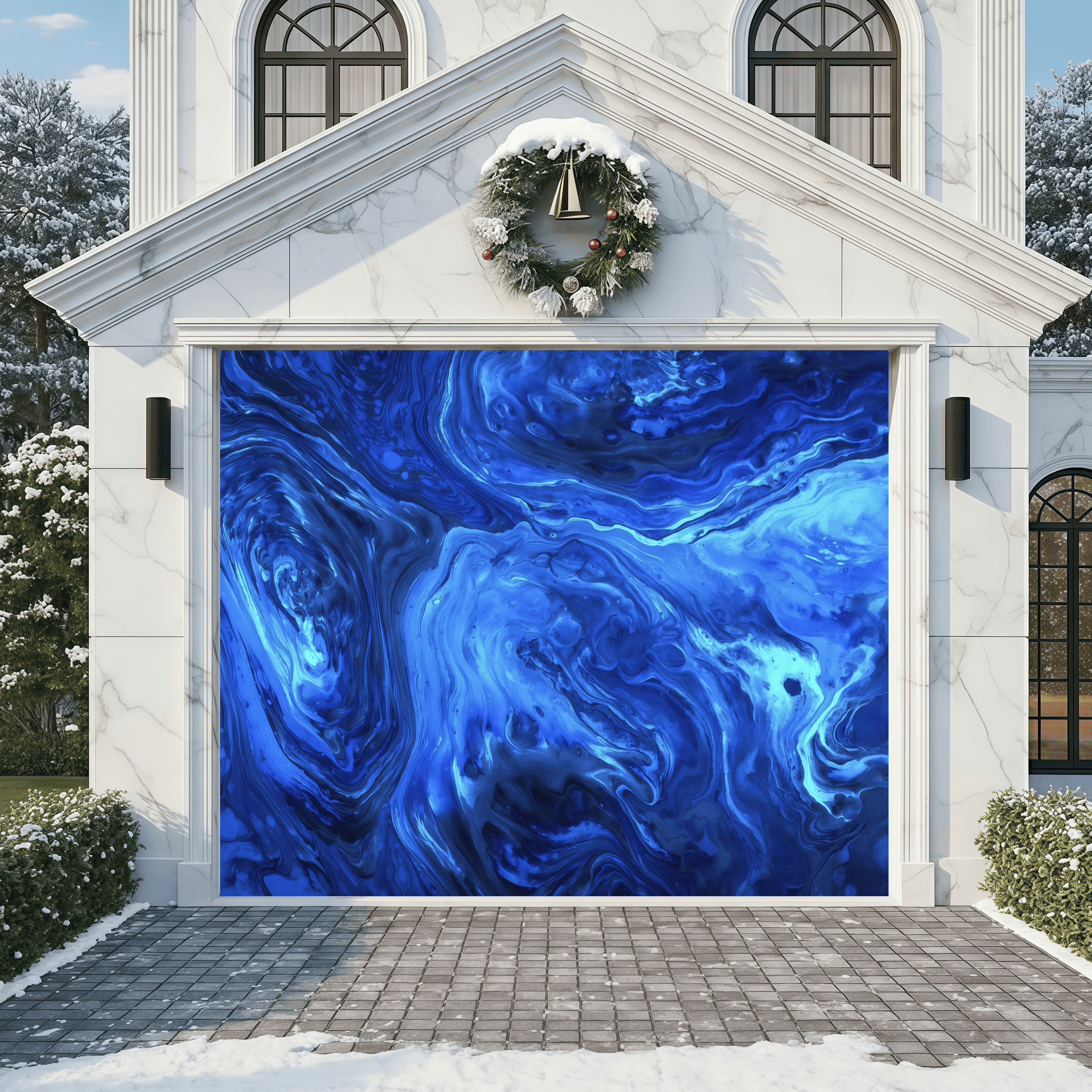 Cobalt Current | Abstract Garage Door Covers