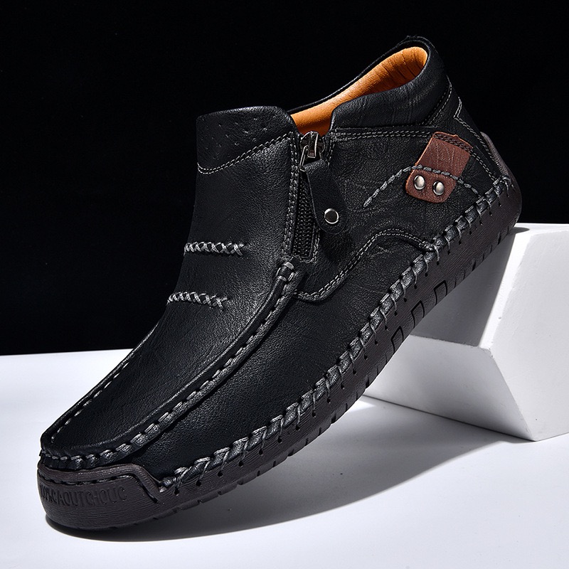⏰Promotion - 70% OFF🔥 Men's Handmade Genuine Leather No-glue Orthopedic Boots