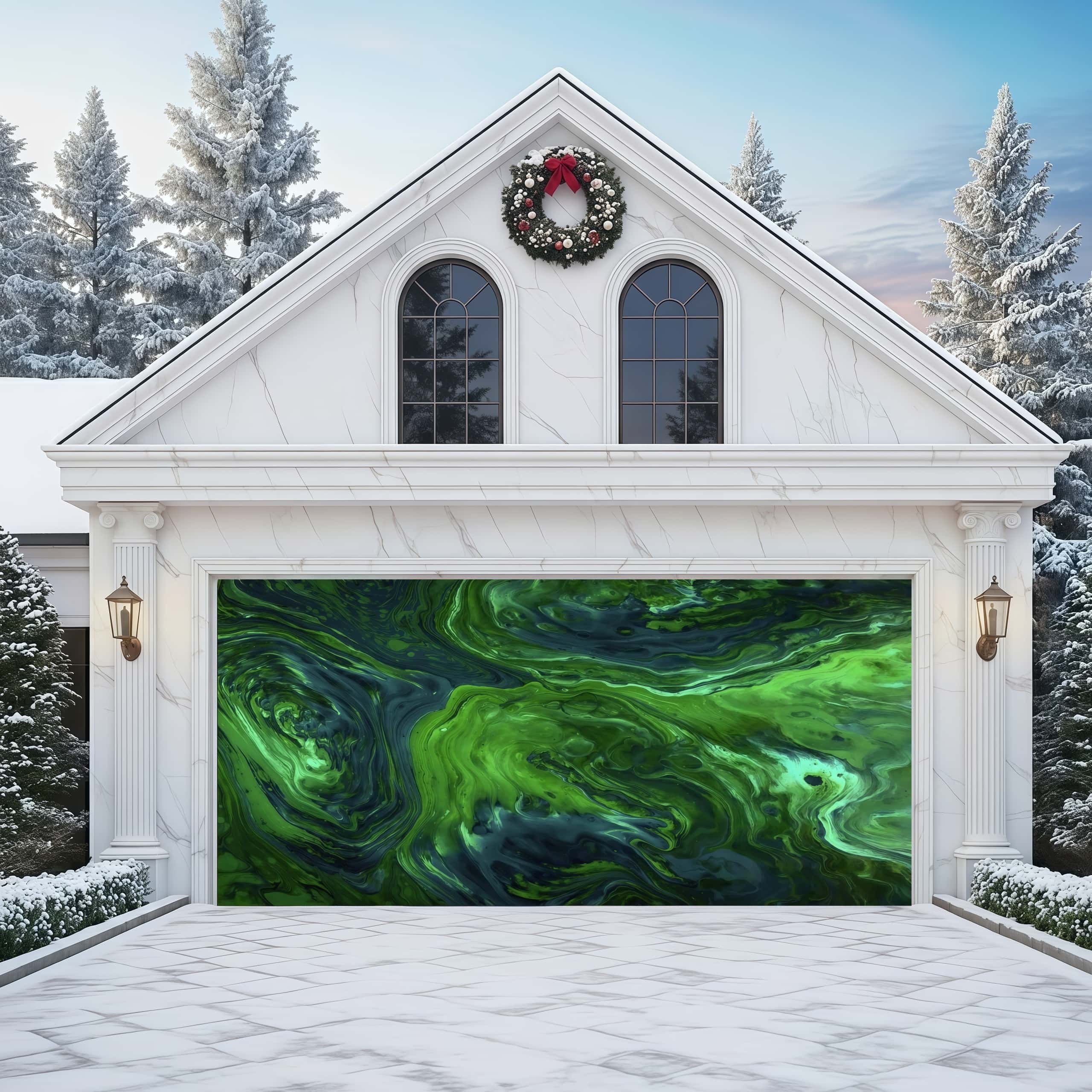Emerald Flux | Abstract Garage Door Covers