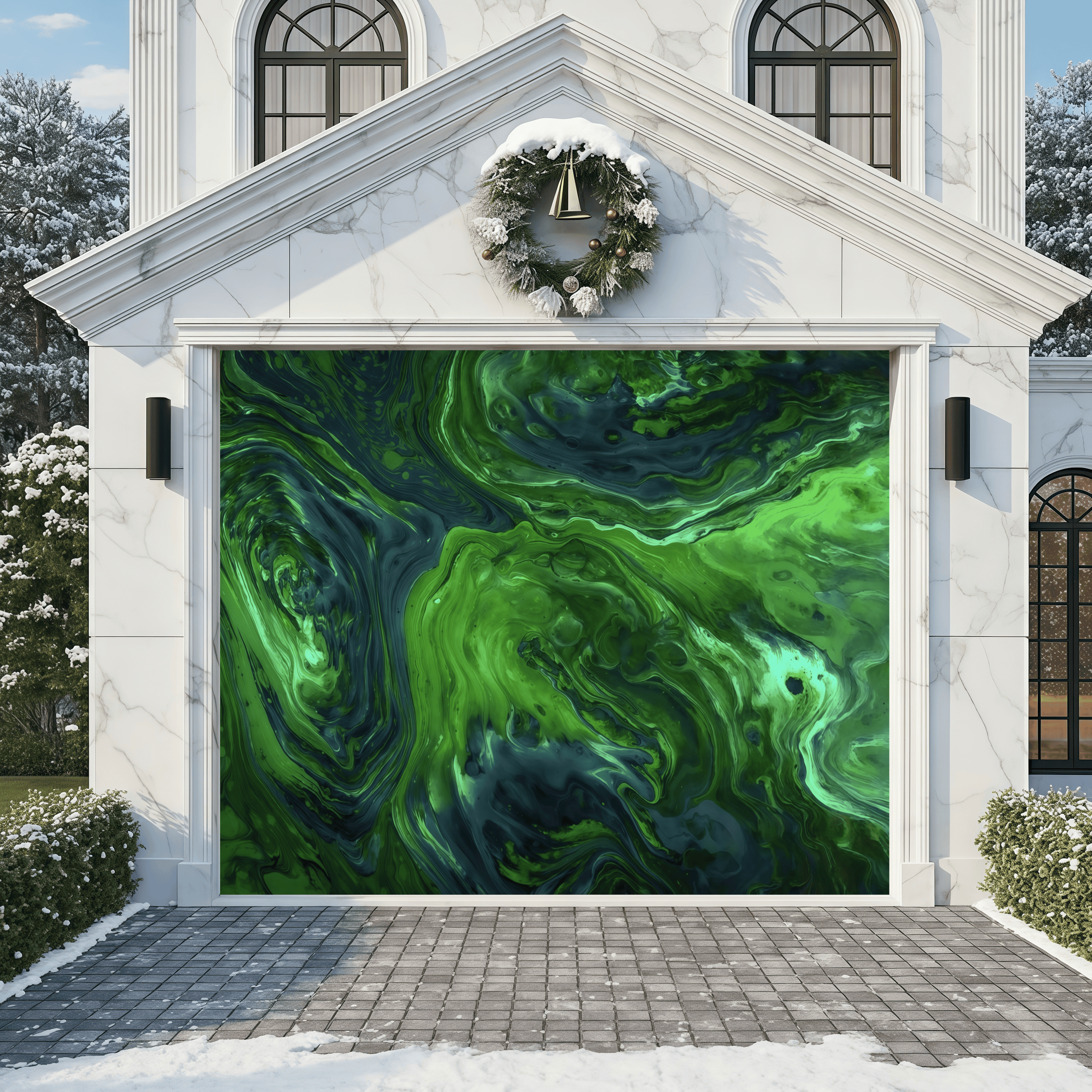 Emerald Flux | Abstract Garage Door Covers